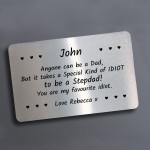 Funny Stepdad Birthday Christmas Gift PERSONALISED Card