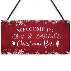 PERSONALISED Christmas Bar Sign HOME BAR Christmas Decor