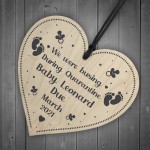 Funny Quarantine Baby Annoucement Gift Wood Heart Baby Gift
