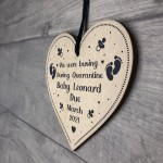 Funny Quarantine Baby Annoucement Gift Wood Heart Baby Gift