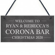 CORONA BAR Sign Personalised Home Bar Pub Sign Lockdown Gift
