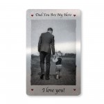DAD Gift Personalised Metal Wallet Card Fathers Day Birthday