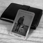 DAD Gift Personalised Metal Wallet Card Fathers Day Birthday