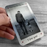 DAD Gift Personalised Metal Wallet Card Fathers Day Birthday
