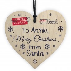 PERSONALISED Gift Tag For Christmas Present Eve Box Heart