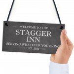 STAGGER INN Sign Welcome Sign Home Bar Pub Plaque Decor