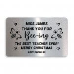 Thank You Bee-ing The Best Wallet Insert Gift For Teacher Xmas Thank You Bee-ing The Best Wallet Insert Gift For Teacher Xmas