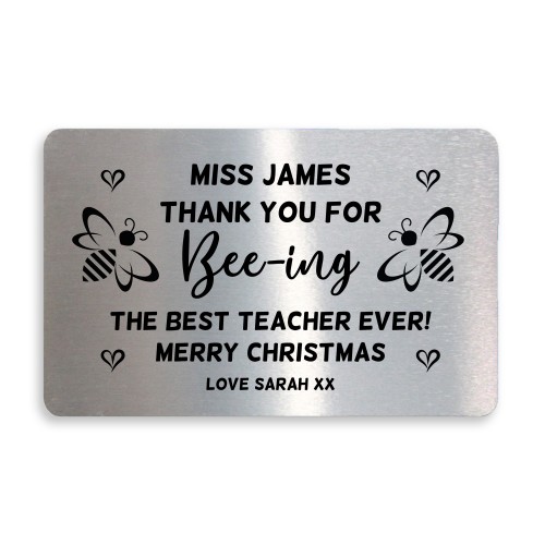 Thank You Bee-ing The Best Wallet Insert Gift For Teacher Xmas Thank You Bee-ing The Best Wallet Insert Gift For Teacher Xmas