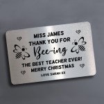 Thank You Bee-ing The Best Wallet Insert Gift For Teacher Xmas Thank You Bee-ing The Best Wallet Insert Gift For Teacher Xmas
