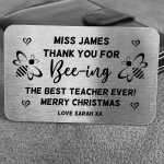 Thank You Bee-ing The Best Wallet Insert Gift For Teacher Xmas Thank You Bee-ing The Best Wallet Insert Gift For Teacher Xmas