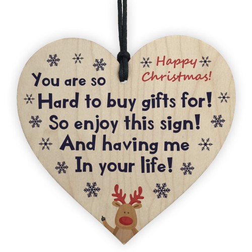 Funny Christmas Gift For Dad Grandad Uncle Brother Wood Heart