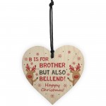 Novelty Brother Gift Wood Heart Brother Christmas Gift 
