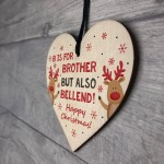 Novelty Brother Gift Wood Heart Brother Christmas Gift 