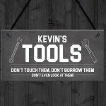 Personalised Tool Sign For Man Cave Shed Garage Gift For Him