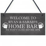 PERSONALISED Home Bar Signs Novelty Christmas Birthday Gifts