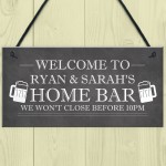 PERSONALISED Home Bar Signs Novelty Christmas Birthday Gifts