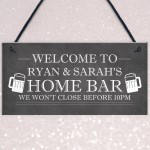 PERSONALISED Home Bar Signs Novelty Christmas Birthday Gifts