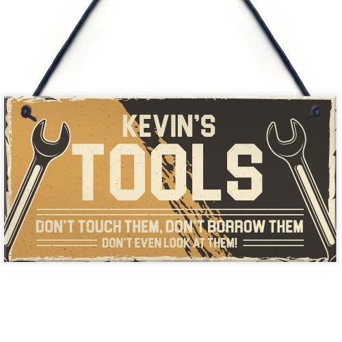 PERSONALISED Tool Sign Gift For Men Shed Garage Man Cave Sign