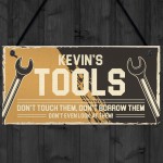 PERSONALISED Tool Sign Gift For Men Shed Garage Man Cave Sign