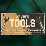 PERSONALISED Tool Sign Gift For Men Shed Garage Man Cave Sign