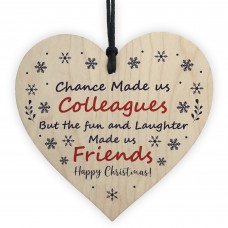 Christmas Gift For Colleague Wooden Heart Thank You Colleague