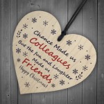Christmas Gift For Colleague Wooden Heart Thank You Colleague
