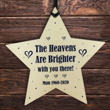 Heavens Are Brighter PERSONALISED Memorial Gift For Christmas