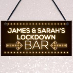Personalised Lockdown Bar Sign Novelty Home Bar Christmas Gifts