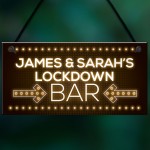 Personalised Lockdown Bar Sign Novelty Home Bar Christmas Gifts