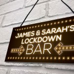 Personalised Lockdown Bar Sign Novelty Home Bar Christmas Gifts