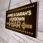 Personalised Lockdown Bar Sign Novelty Home Bar Christmas Gifts