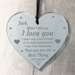 Personalised I Love You Engraved Heart Anniversary Christmas