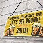Personalised Funny Alcohol Sign Man Cave Home Bar Gifts For Him 
