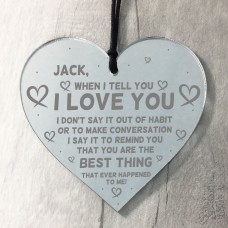 I Love You Plaque ENGRAVED Heart Husband Wife Anniversary