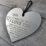 I Love You Plaque ENGRAVED Heart Husband Wife Anniversary