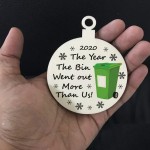 Funny Lockdown Wooden Bauble Christmas Tree Decoration