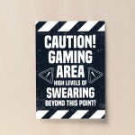 Funny Gaming Poster For Boys Bedroom Man Cave Wall Art