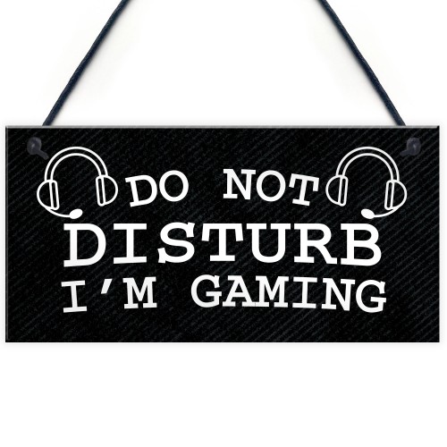 Gaming Do Not Disturb Sign Plaque Boys Bedroom Sign Gamer Gift