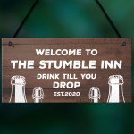 STUMBLE INN Bar Sign PERSONALISED Home Bar Garden Sign