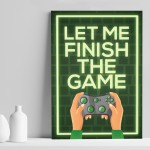 Funny Gaming Print Boys Bedroom Posters A4 Wall Art Man Cave