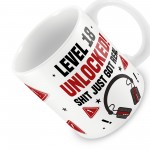 18th Birthday Mug Gamer Level Unlocked Gift For Him Her Men 