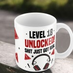 18th Birthday Mug Gamer Level Unlocked Gift For Him Her Men 