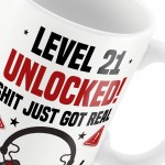 21st Birthday Mug Gamer Level Unlocked Gift For Him Her Men