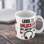 21st Birthday Mug Gamer Level Unlocked Gift For Him Her Men