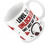 21st Birthday Mug Gamer Level Unlocked Gift For Him Her Men