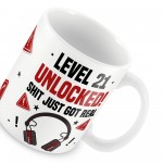 21st Birthday Mug Gamer Level Unlocked Gift For Him Her Men