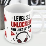 21st Birthday Mug Gamer Level Unlocked Gift For Him Her Men