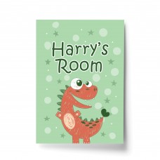 Dinosaur Theme Room Sign PERSONALISED Boys Bedroom Nursery