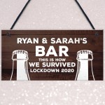 Lockdown Bar Sign Funny Home Decpr PERSONALISED Alcohol Gift