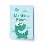 Funny Dinosaur Print For Boys Bedroom Personalised Print